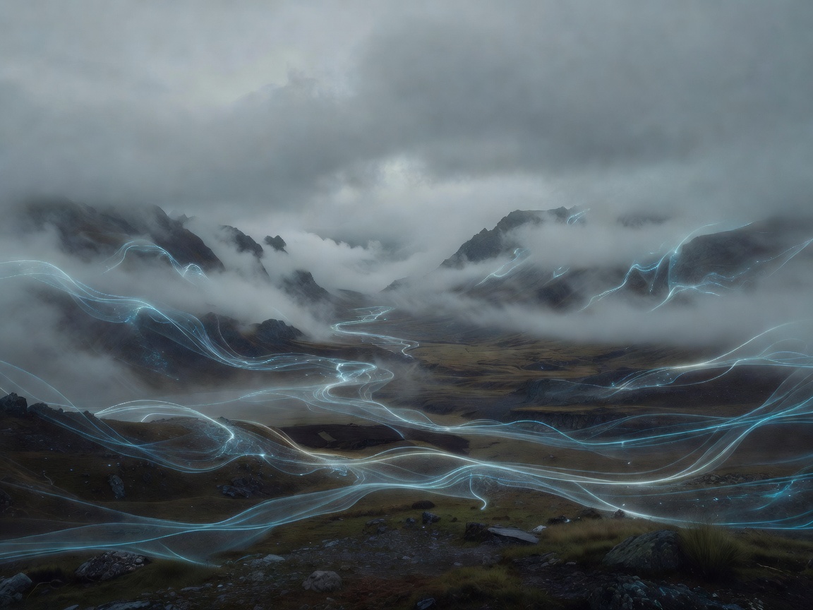 Atmospheric cinematic landscape with neural video motion effects